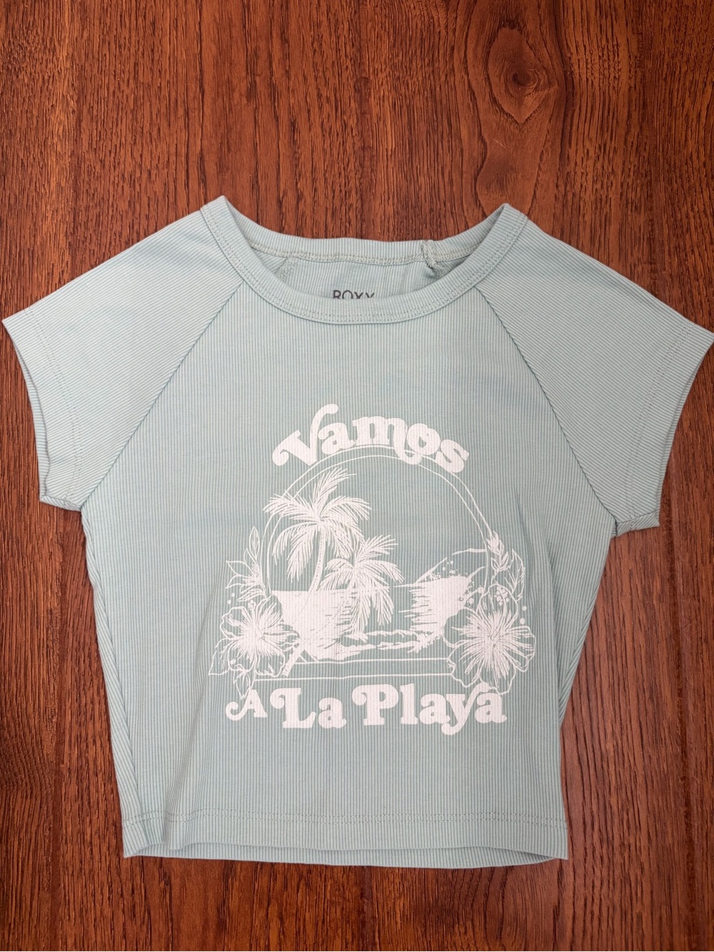 NWOT Roxy Teal Baby Tee